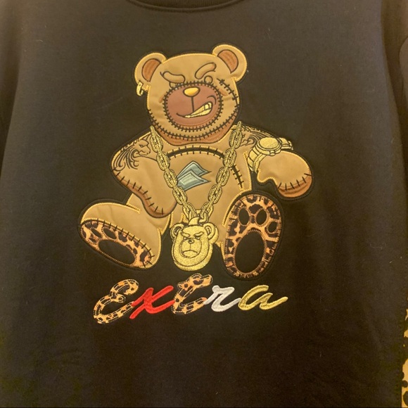 Screenshot size 3X sweatshirt Extra Teddy patch and leopard print sleeves - Picture 4 of 6